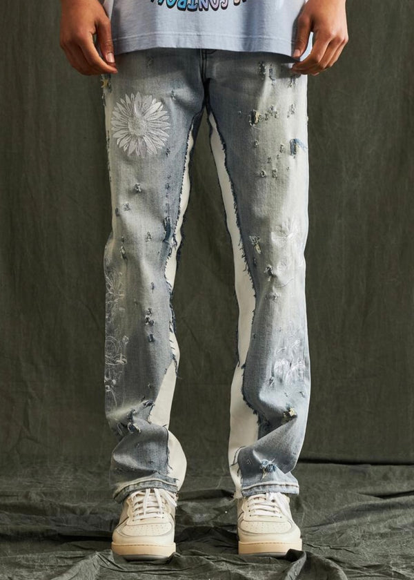 Embellish NYC Urie Embroidered Jeans (059)