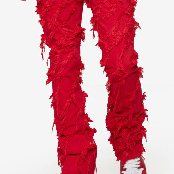 Valabasas “Grit” Red Wash Stacked Jeans – Era Clothing Store