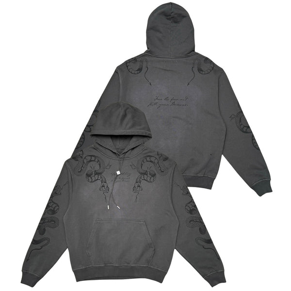 Wrathboy Snake Hit Dark Grey Hoodie