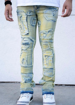Reelistik Virtuoso Tan Blue Stacked Jeans (RST5032)