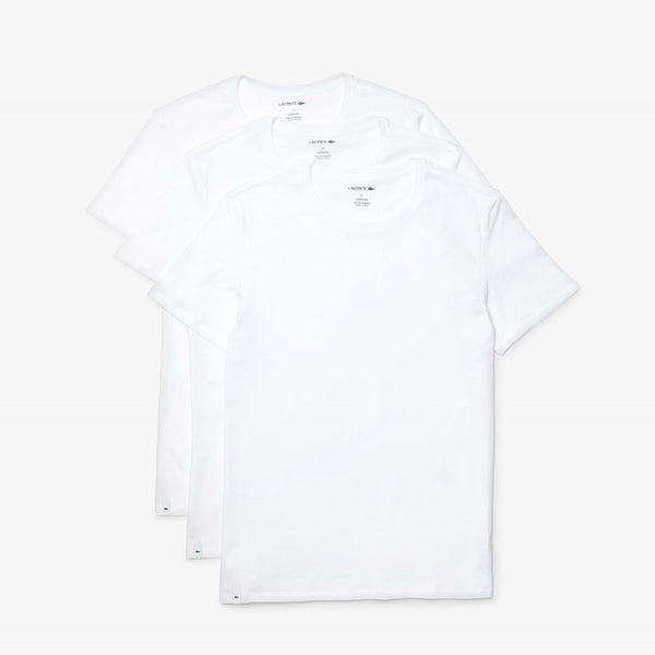 Men’s Crewneck Plain Cotton Tee 3-Pack (White)