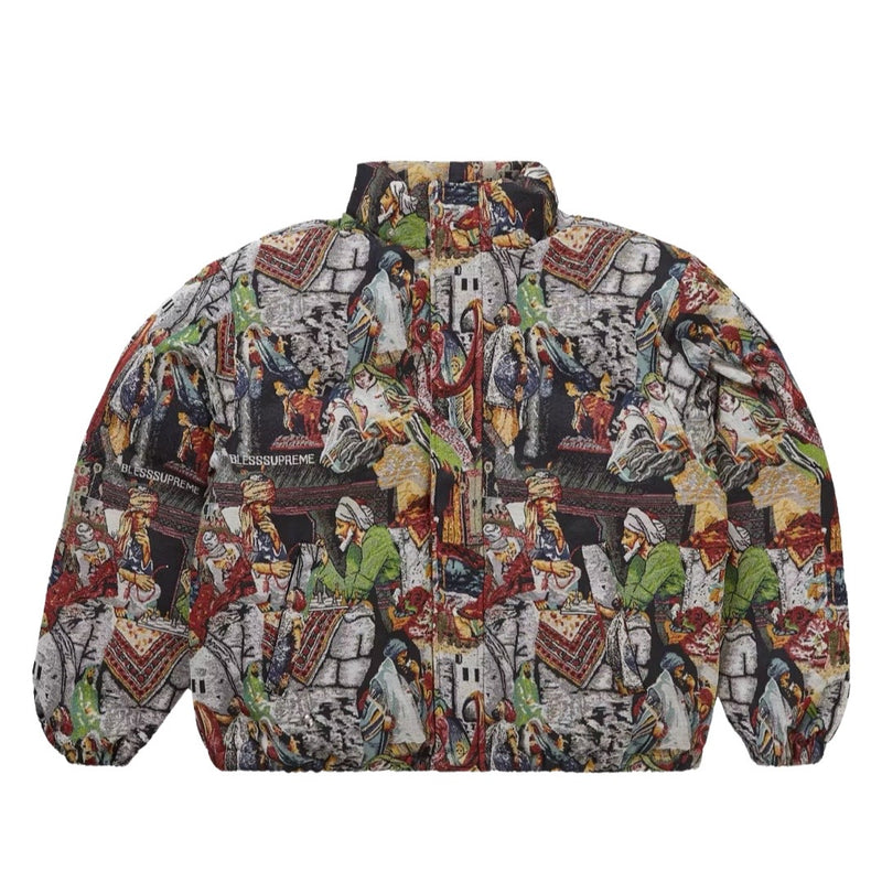Supreme Bless Tapestry Puffer Jacket