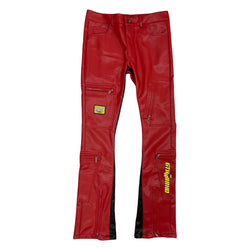 6th NBRHD “Oil Slick” Red Stacked Pants