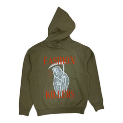 November Reine “Fashion” Hoodie In Olive/Orange