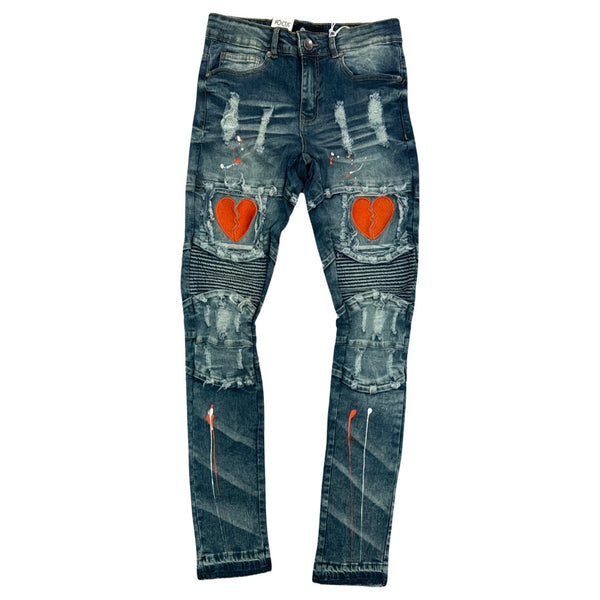 Focus Orange Heart Breaker Jeans (3201)