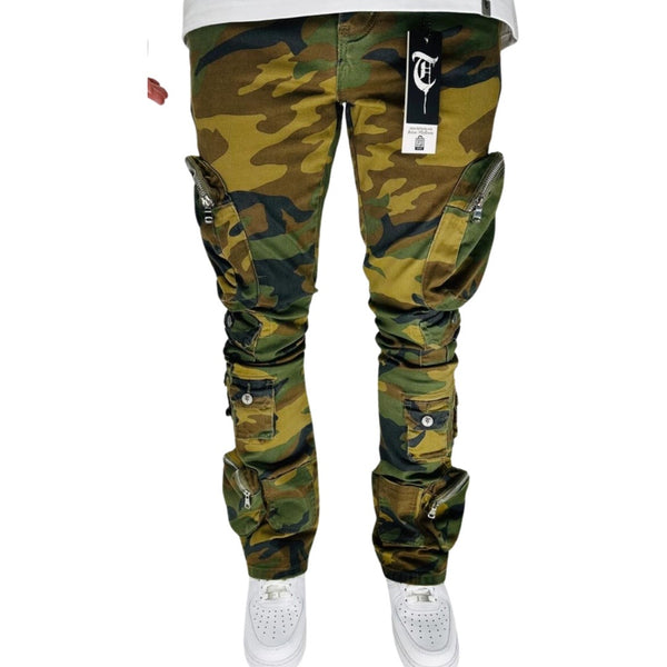 TRNCHS Khurasan Camo Stacked Jeans