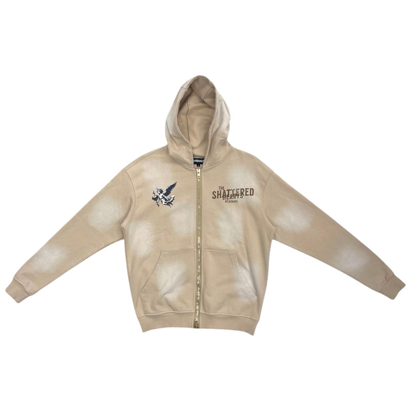 Shattered Hearts “Academy” Beige Hoodie