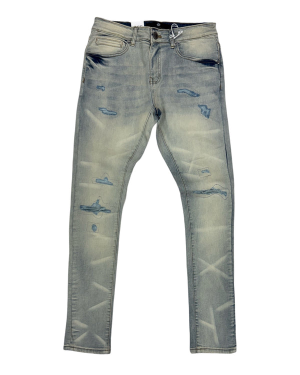 Focus Vintage Blue Wash Slim Fit Jeans (5246)