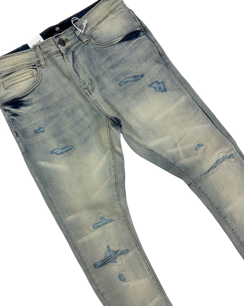 Focus Vintage Blue Wash Slim Fit Jeans (5246)