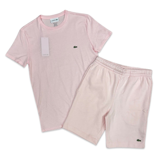 Men’s Pima Tee Light Pink Short Set