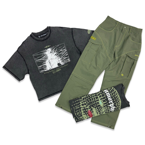Gala “Outside Oneself” Olive Nylon Pants Set
