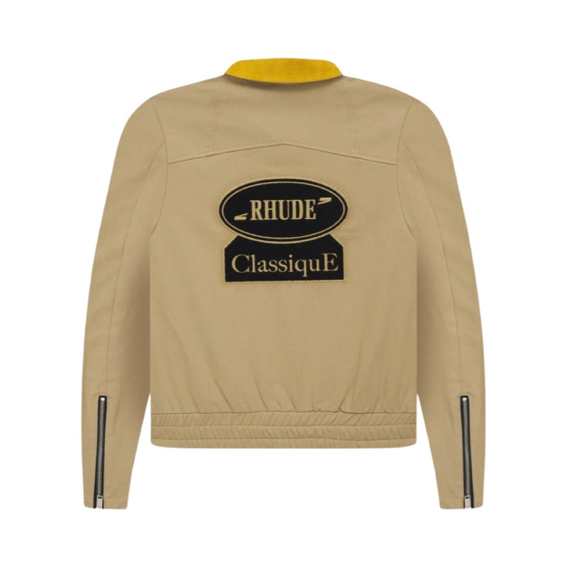 RHUDE Wine Club Logo-Appliquéd Cotton-Twill Blouson Jacket for Men