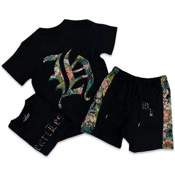 Focus “Heartless Tapestry” Black Short Set