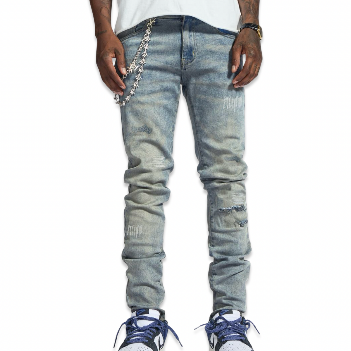 Valabasas “Mr. Extendo” Moss Green Stacked Flare Jeans – Era 