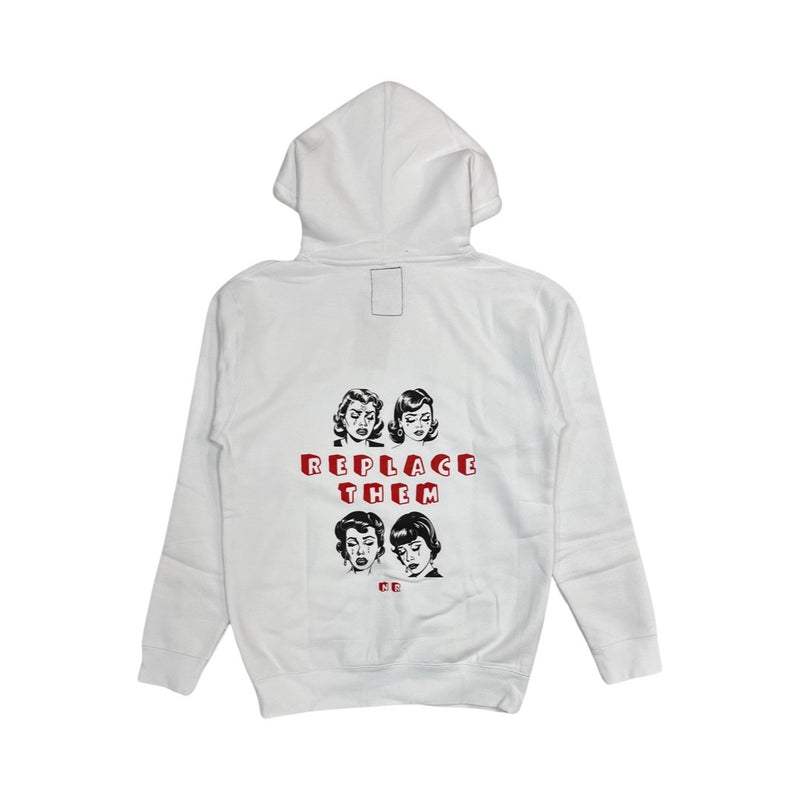 November Reine “Don’t Chase Replace” Hoodie In White