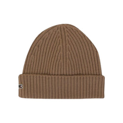 Knitted Beanie In Brown