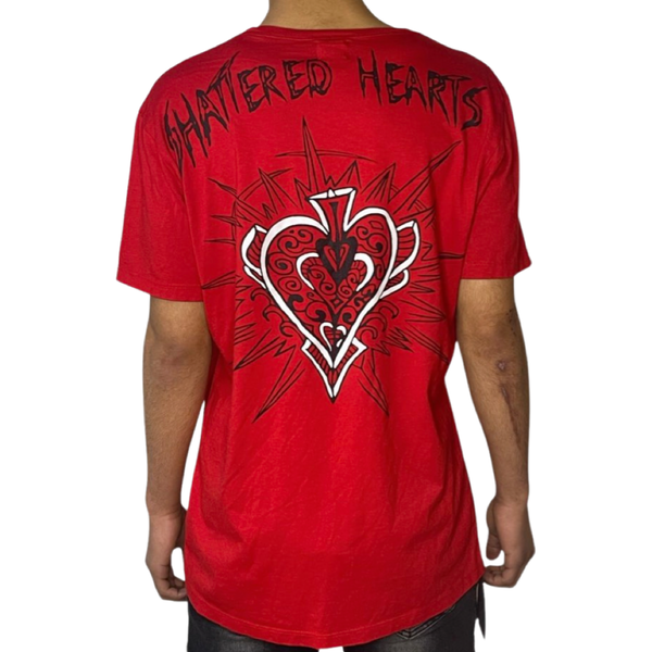Shattered Hearts Ace Red Tee