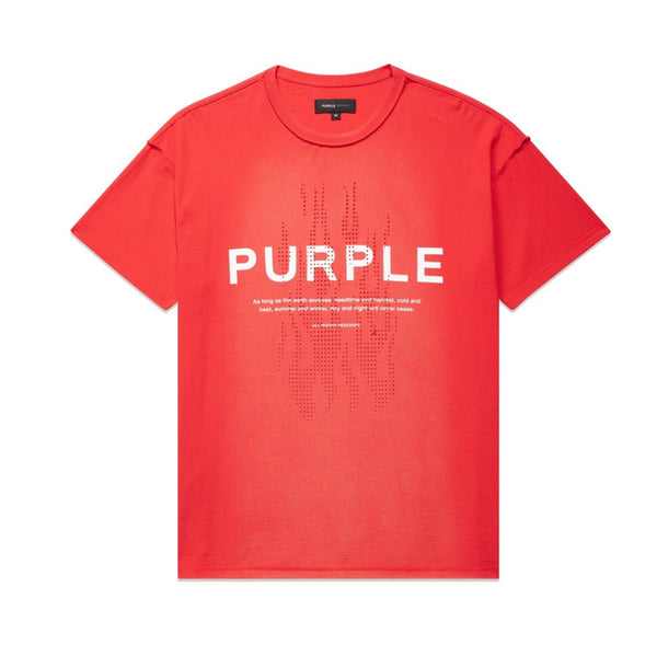 Purple Brand Textured Flame Red S/S Tee