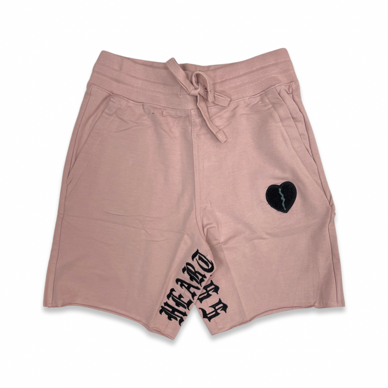 Focus Heartless Dusty Pink Sweat Shorts