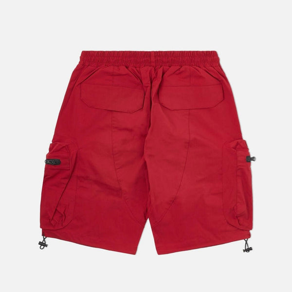 Eight & Nine Combat Nylon Red Shorts