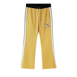 Campus Academy Flare Corduroy Track Pants In Mustard