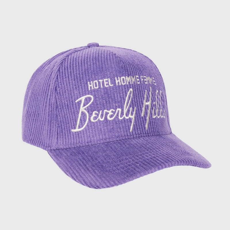Homme Femme Hotel Corduroy Hat In Purple