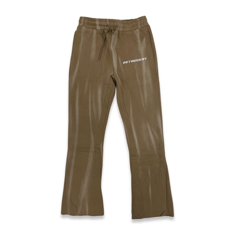 Retrovert Washed Tan Flare Pants