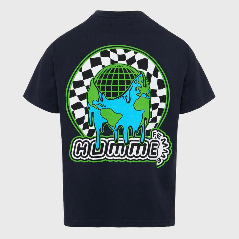 Homme Femme Global Tee In Charcoal