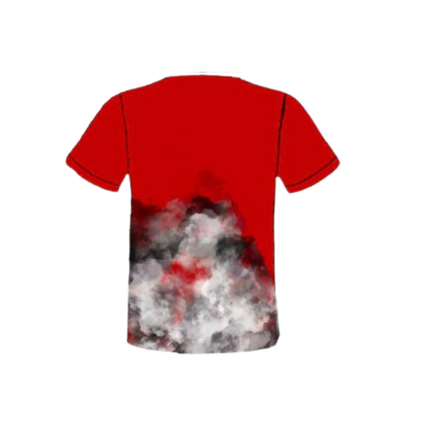 Shattered Hearts Clouds Red Tee