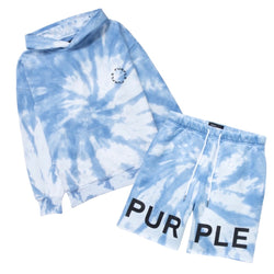 Purple Brand French Terry Blue Short Set