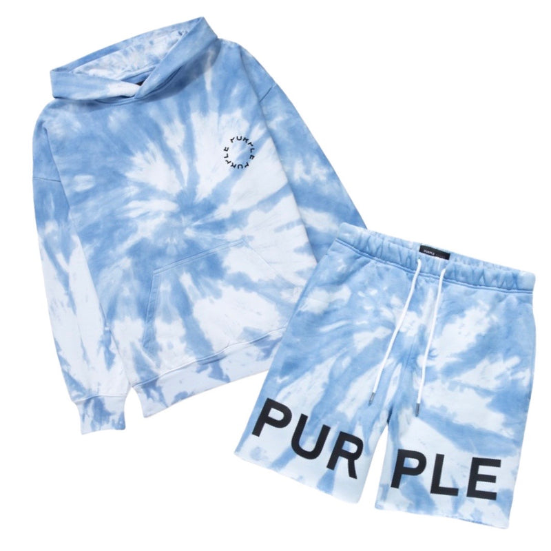 Purple Brand French Terry Blue Short Set