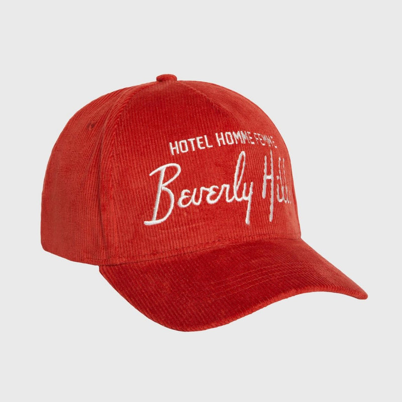Homme Femme Hotel Corduroy Hat In Red