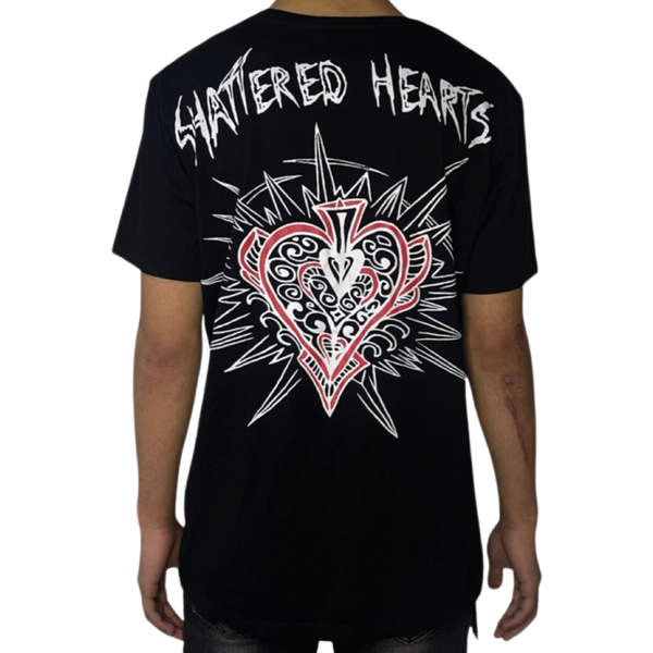 Shattered Hearts Ace Black Tee