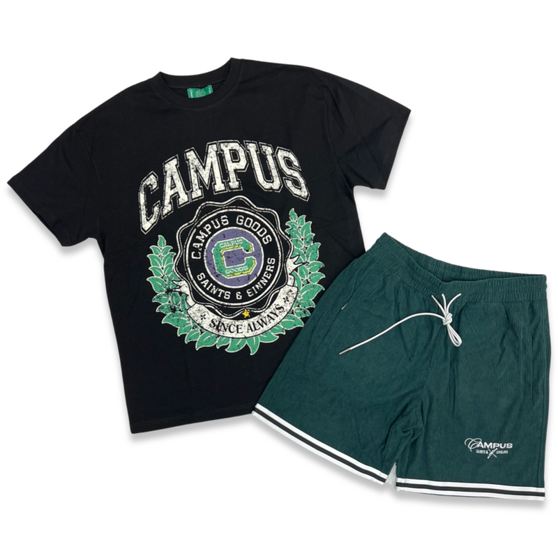 Campus Crest Black Short Set