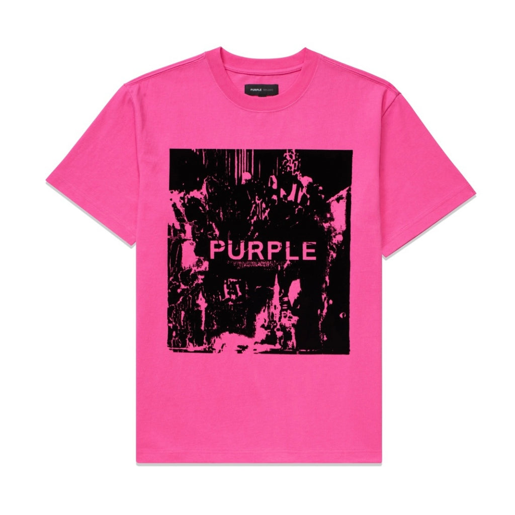 T-shirts Purple Brand - Brushed effect T-shirt - PBP117HJBYBLACKHJBY