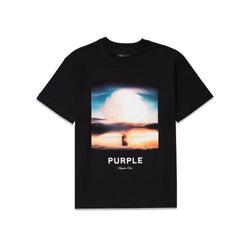 Purple Brand Textured Horizon Black S/S Tee
