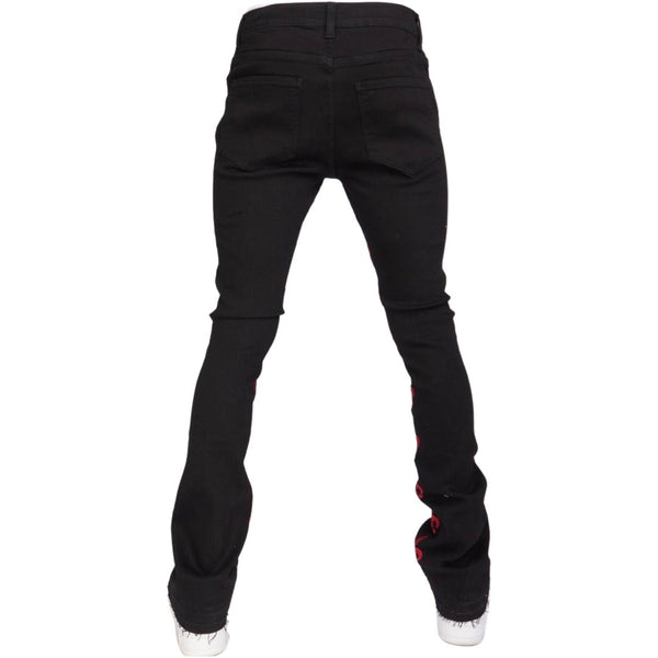 PLTKS Barkley Black/Red Stacked Jeans