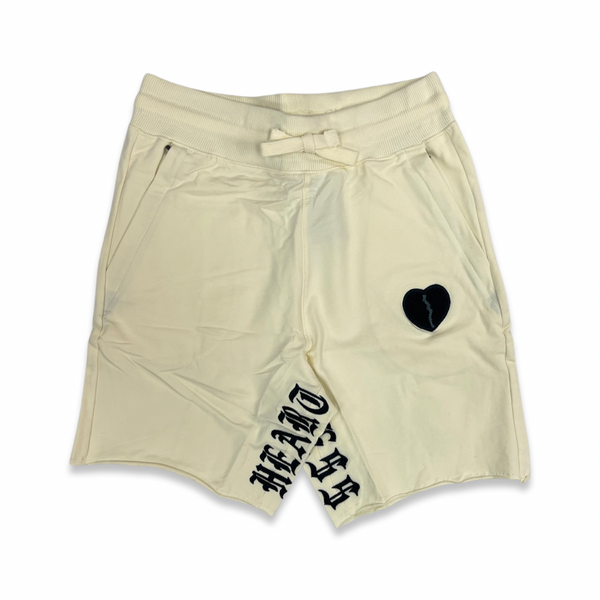 Focus Heartless Cream Sweat Shorts