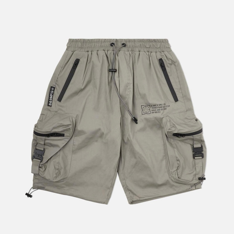 Eight & Nine Combat Nylon Light Grey Shorts