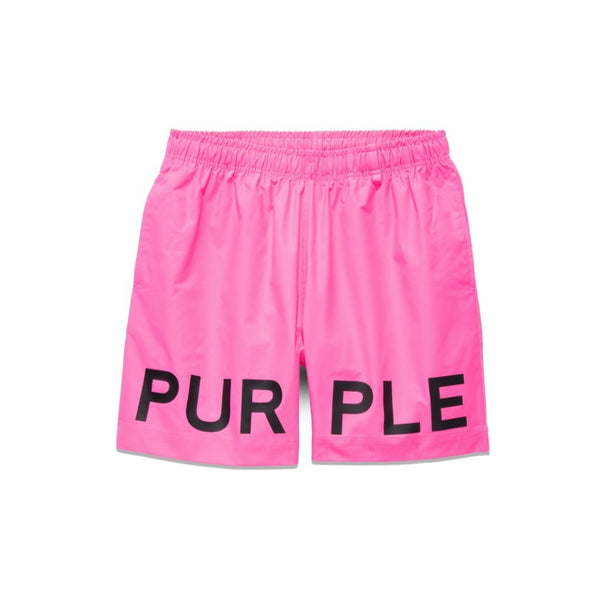 Purple Brand Nylon All Round Water Print Pink Short