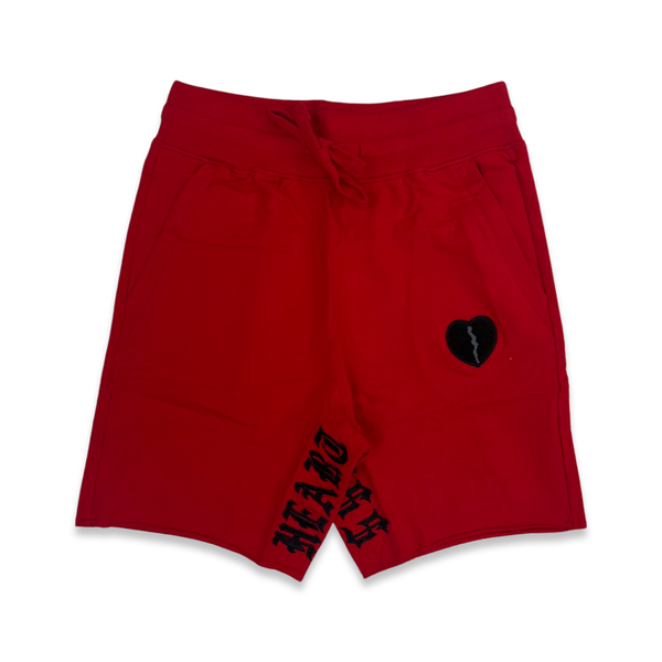 Focus Heartless Red Sweat Shorts