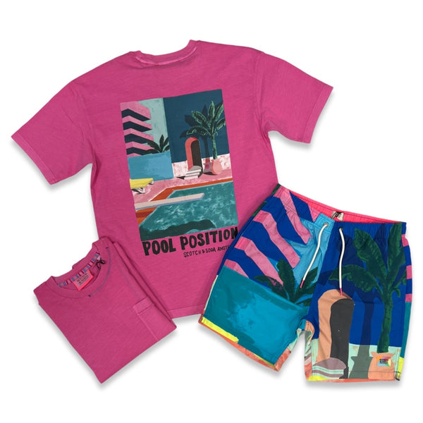 Scotch & Soda Pool Position Short Set In Pink