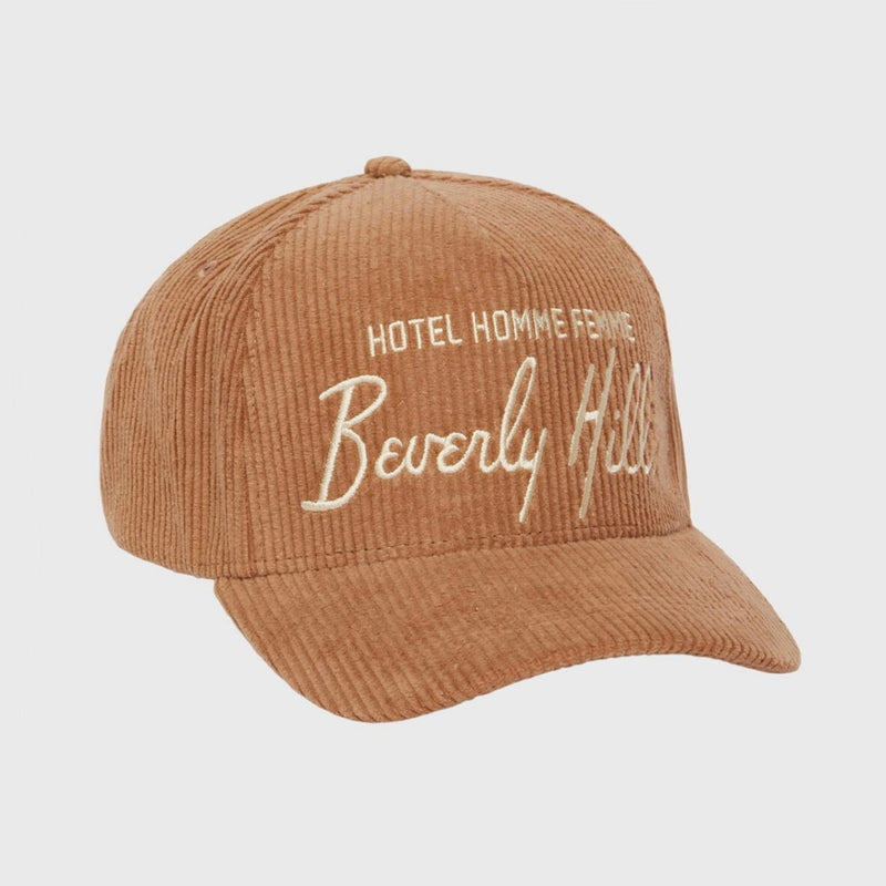 Homme Femme Hotel Corduroy Hat In Brown