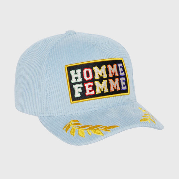 Homme Femme 10 Year Corduroy Hat In Blue