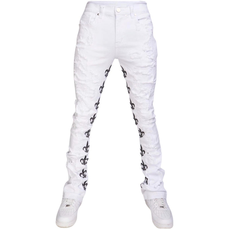 PLTKS Barkley White/Black Stacked Jeans