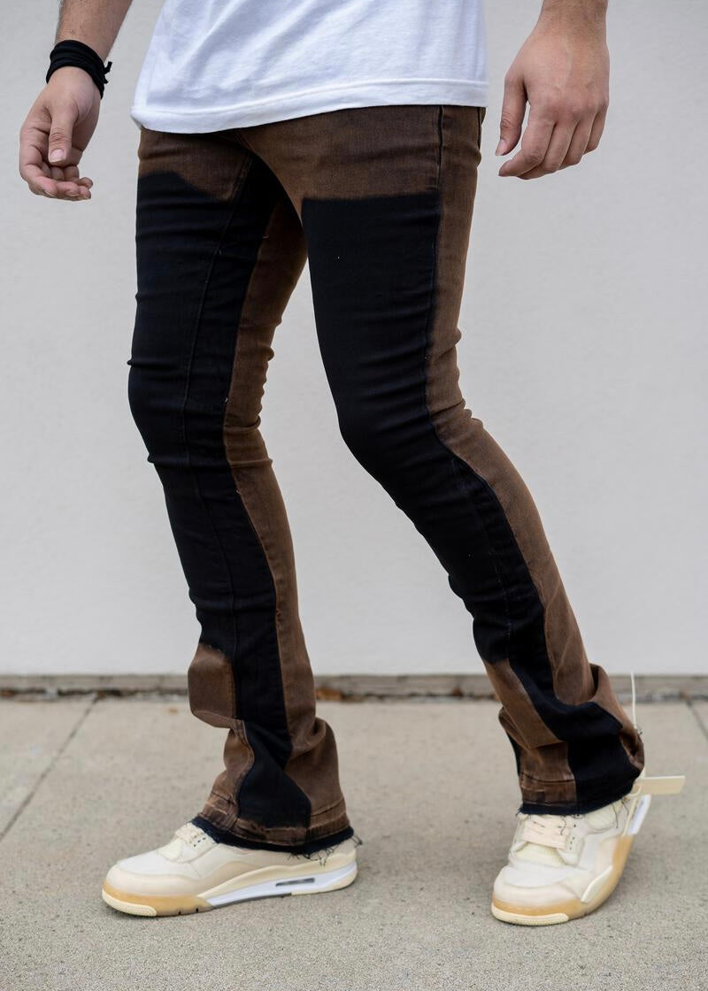 Reelistik Brown Fade Stacked Jeans (RST4146-5)