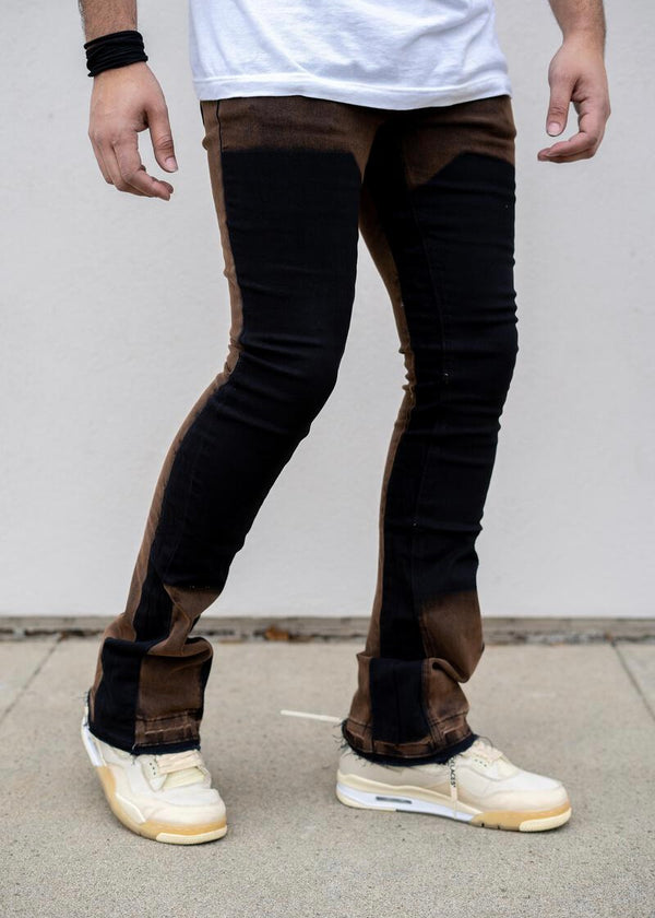 Reelistik Brown Fade Stacked Jeans (RST4146-5)