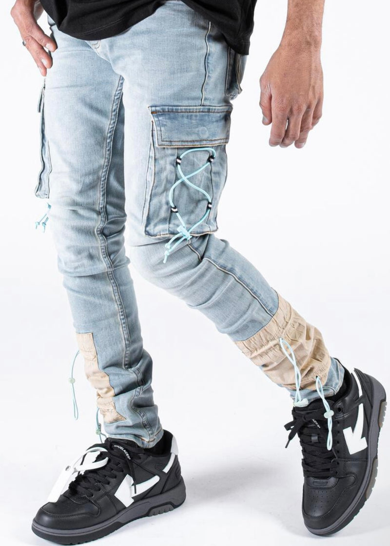 Serenede “Cyber Cloud” Cargo Jeans