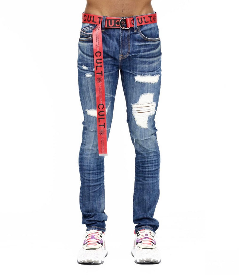Cult Of Individuality Abyss Skinny Belted Jeans