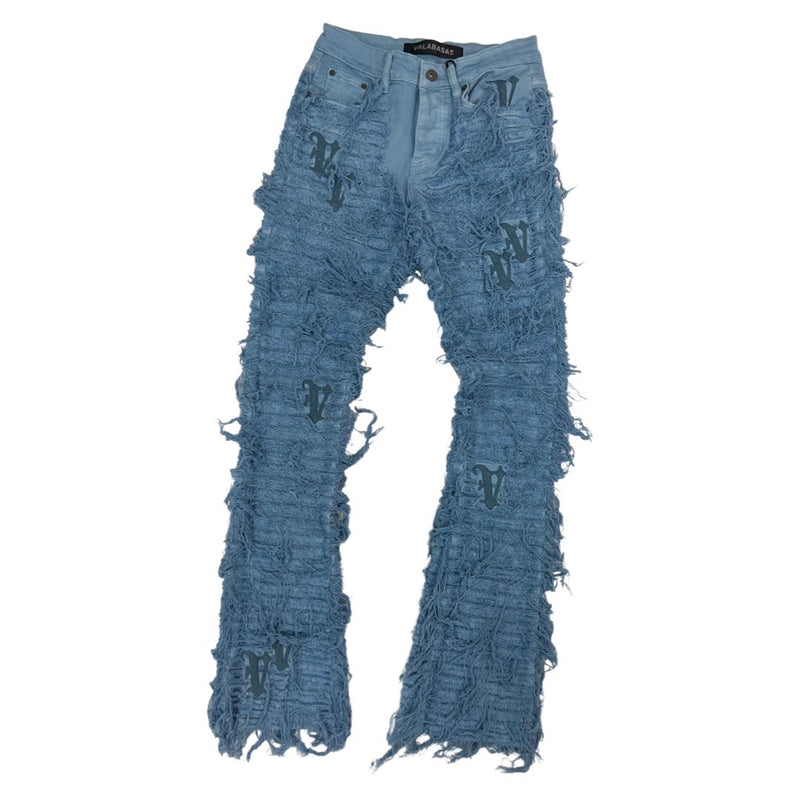 Valabasas “V-Ironic” Sky Blue Stacked Jeans